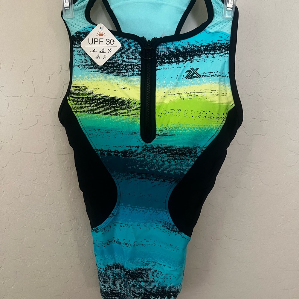 Brand New Green & Blue Tankini – XS